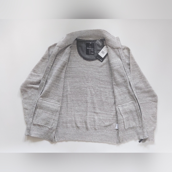 Projek Raw Men's Size Large Marled Full Zip Cardigan Sweater Gray NWT - Picture 4 of 7